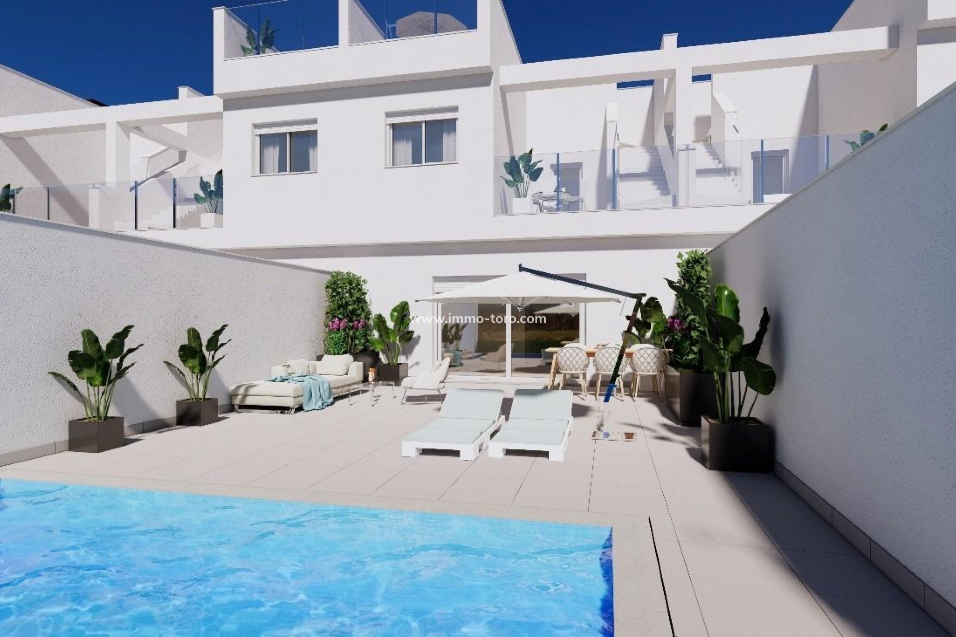 Nieuwbouw - Geschakelde woning - Los Alcázares - Serena Golf