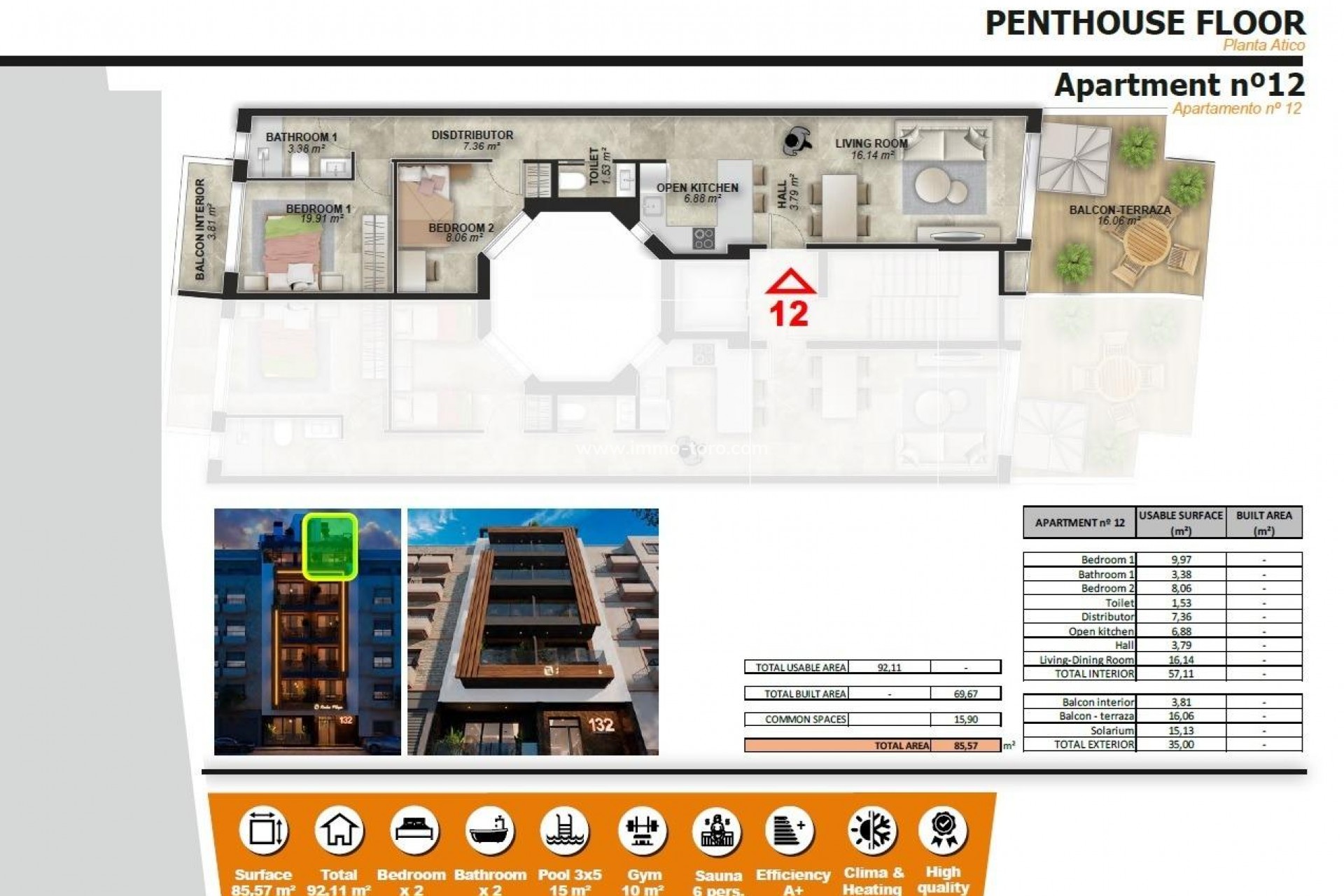 Nouvelle construction - Penthouse - Torrevieja - Playa de El Cura