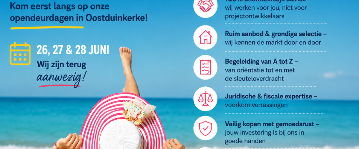 ZON, ZEE EN VASTGOED IN SPANJE BEGINT IN OOSTDUINKERKE!