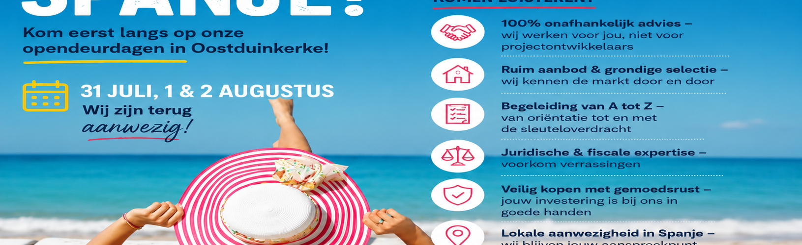 ZON, ZEE EN VASTGOED IN SPANJE BEGINT IN OOSTDUINKERKE!