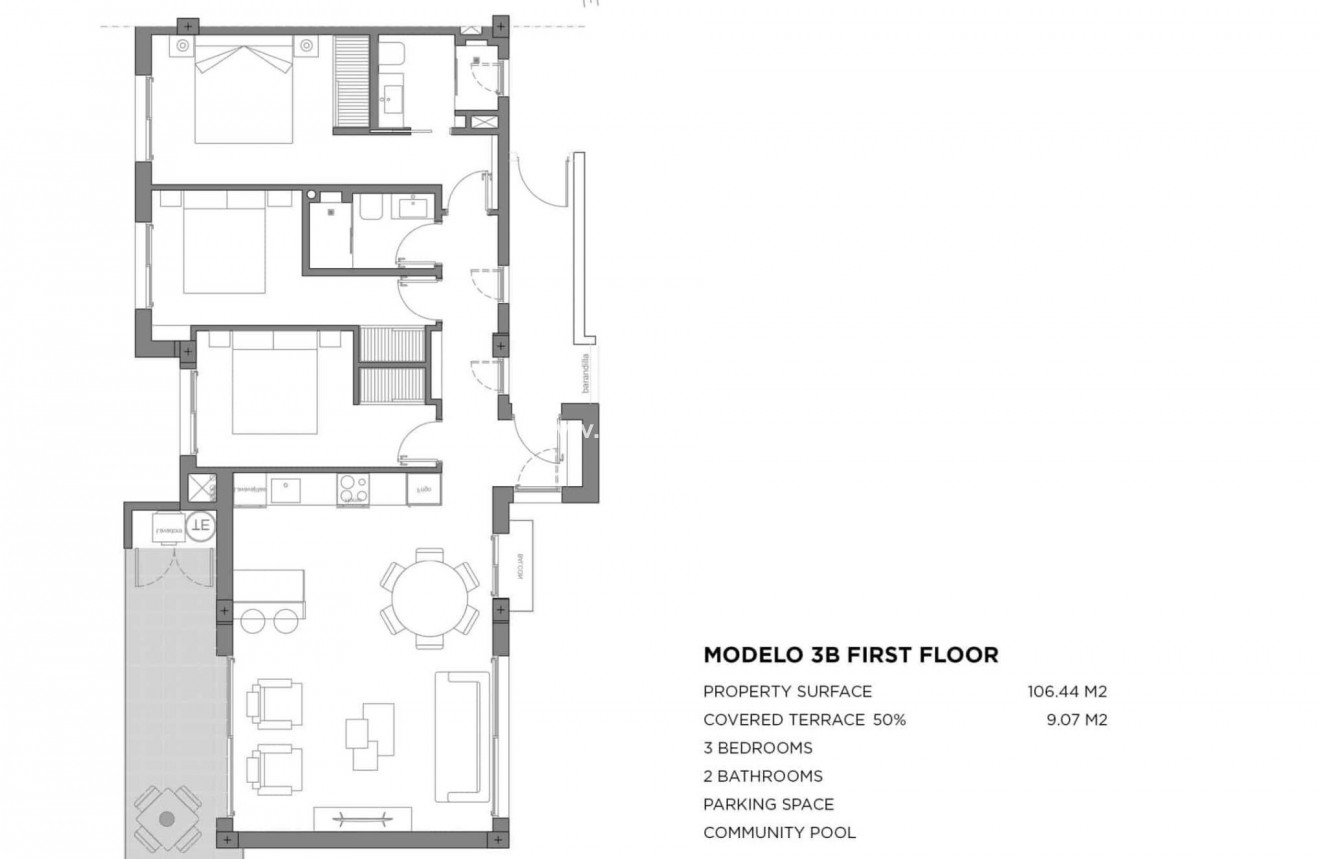 Nueva construcción  - Apartamento - Los Alcázares - Parque Diana