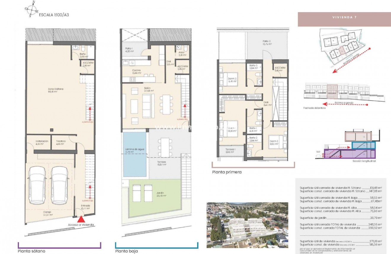 Nieuwbouw - Geschakelde woning - Malaga - Pedregalejo