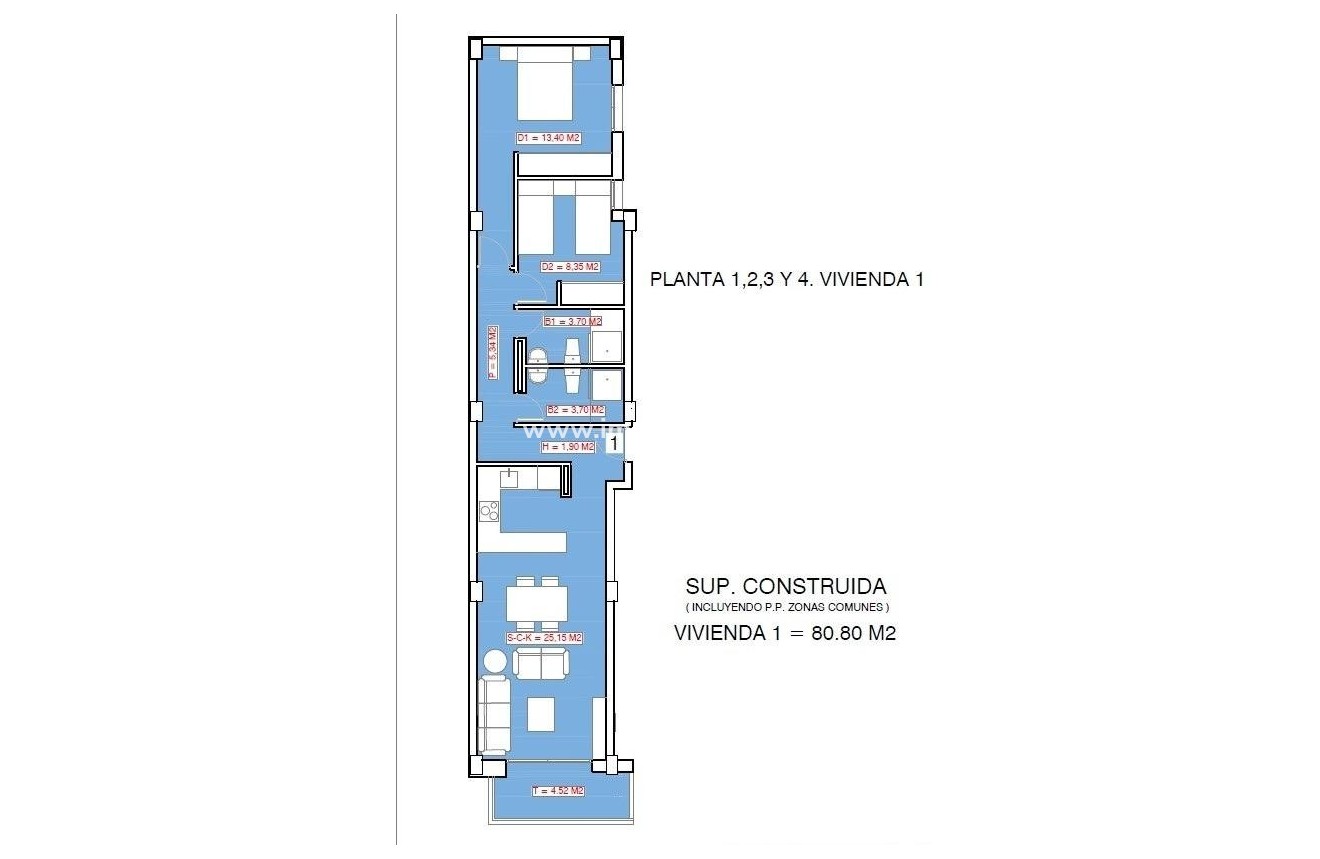 New Build - Apartment - Torrevieja - Playa El Acequión