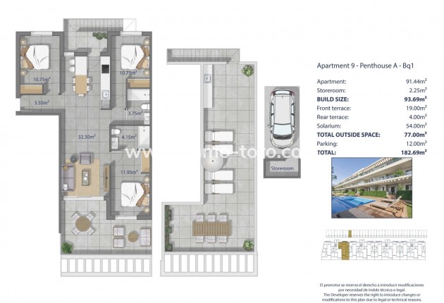 New Build - Penthouse - Los Alcázares - Los Narejos