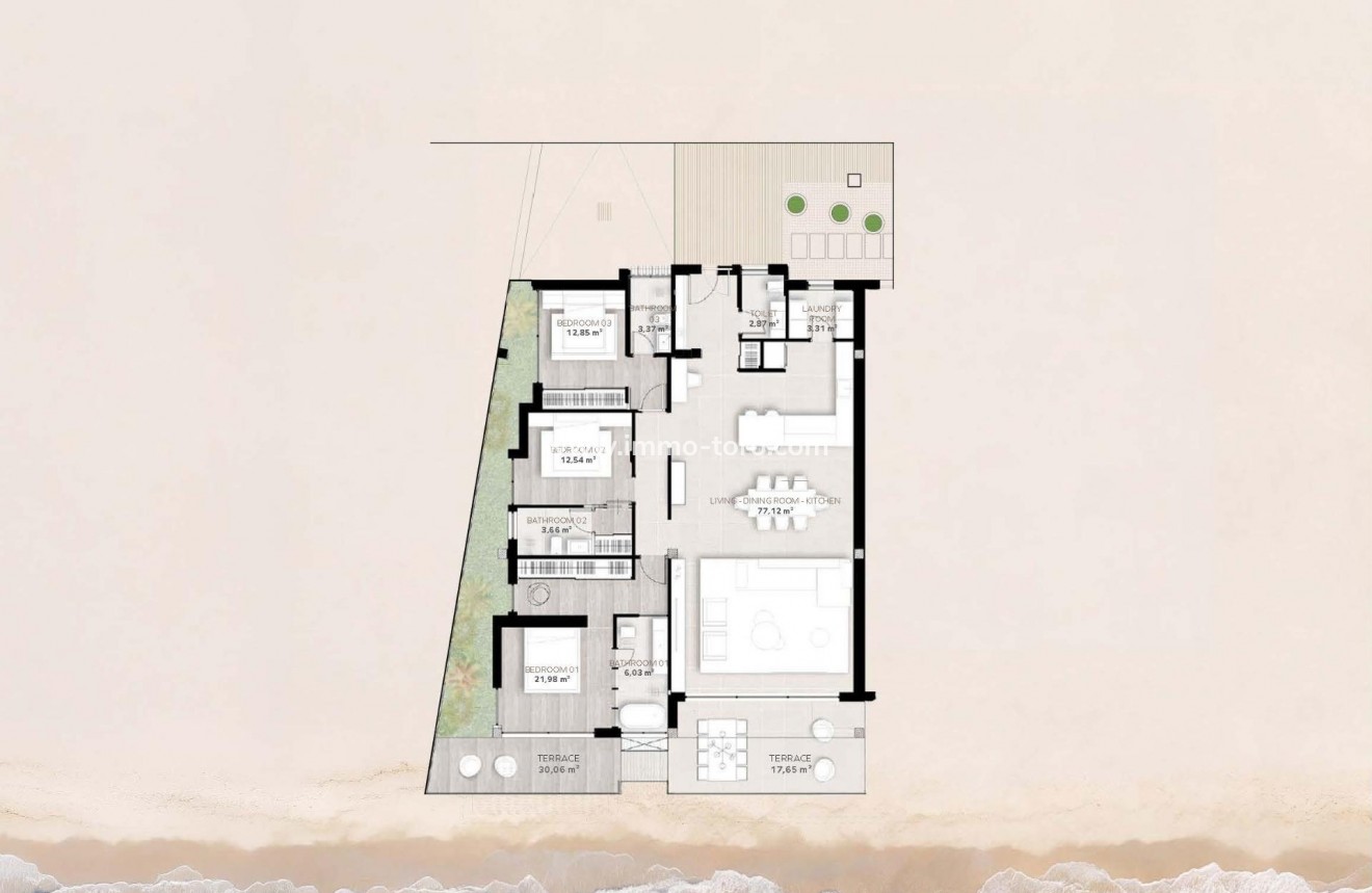 Nueva construcción  - Apartamento - Málaga - Playa del Cristo