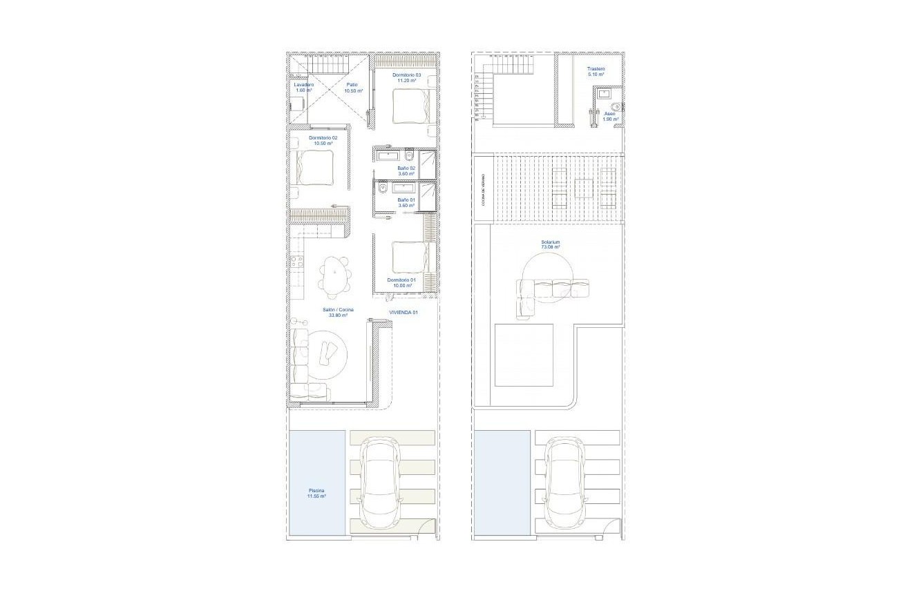 New Build - Detached house / Townhouse - San Pedro del Pinatar - Pueblo
